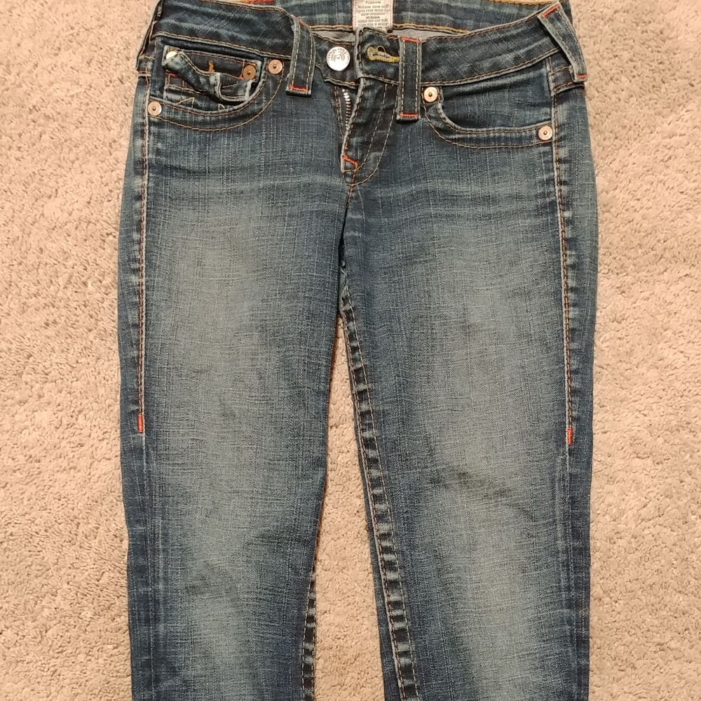 True Religion Becky Boot Jeans 25 (Hole in Pocket)